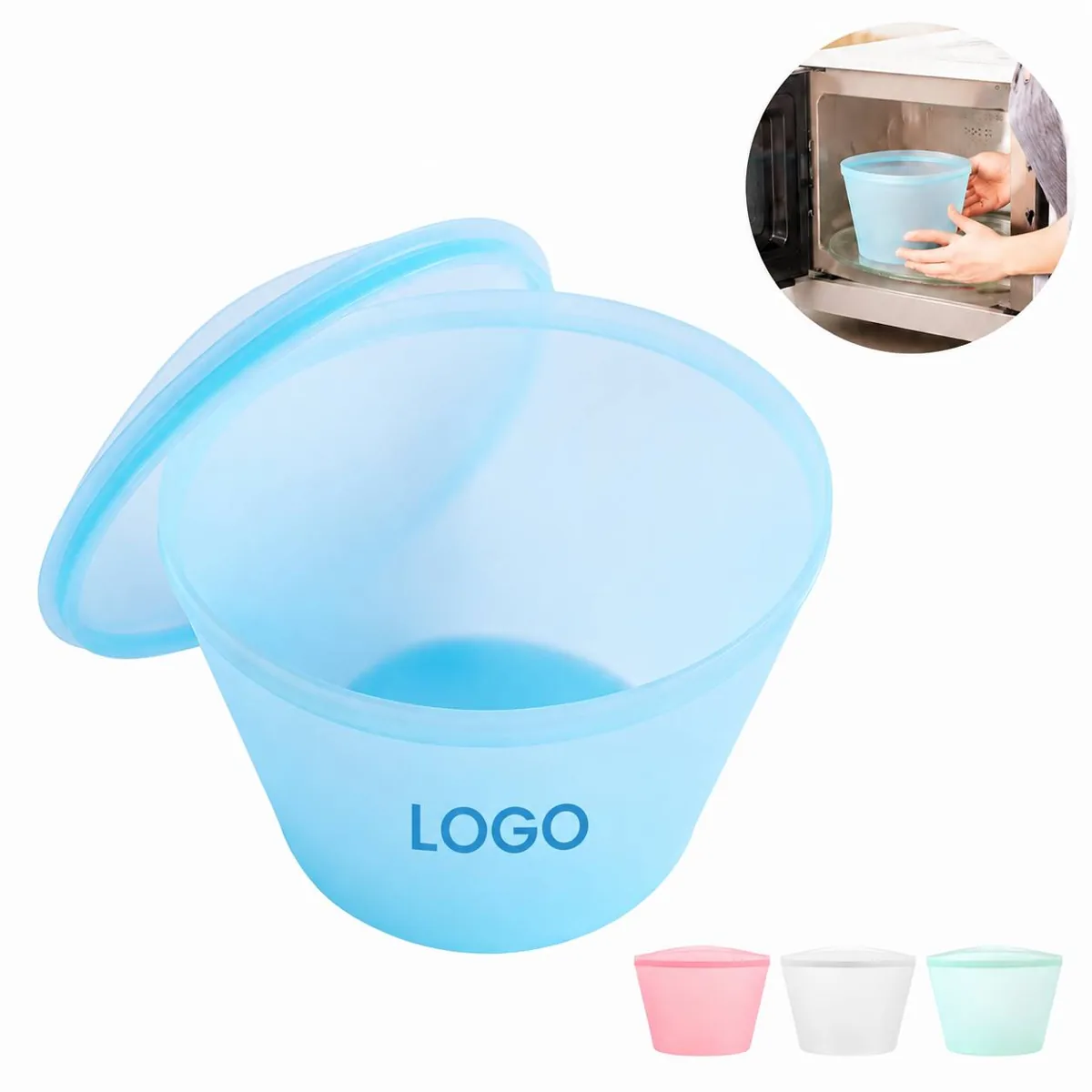 Custom Logo Reusable Silicone Food Storage Bags, Leakproof