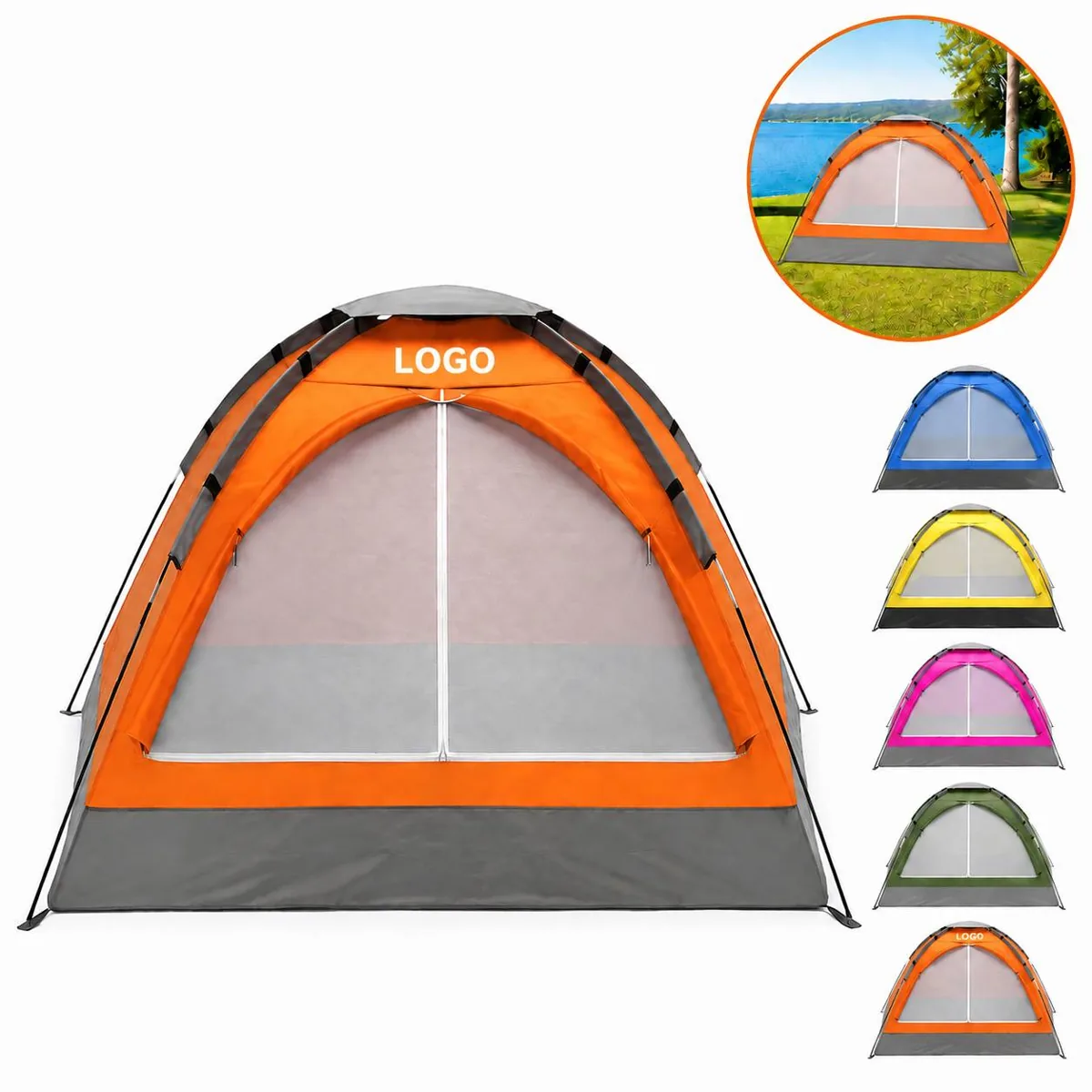 Quick Open Waterproof Family Camping Tent, 3-4 Person