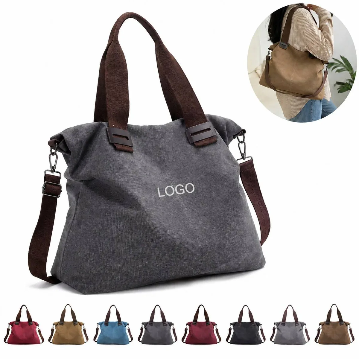 Personalized Cotton Canvas Shopping Tote