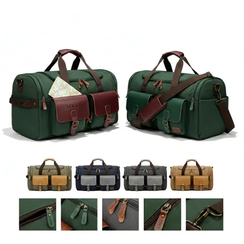 The Voyager Luxe Tote: Water-Resistant Duffel with Removable Shoe Pocket