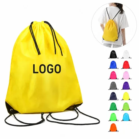 Vibrant Polyester Drawstring Backpack