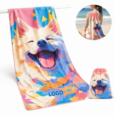 Quick Dry Microfiber Beach Towel Backpack