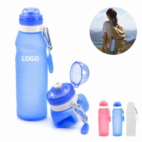 Compact Silicone Collapsible Hydration Bottle Leakproof