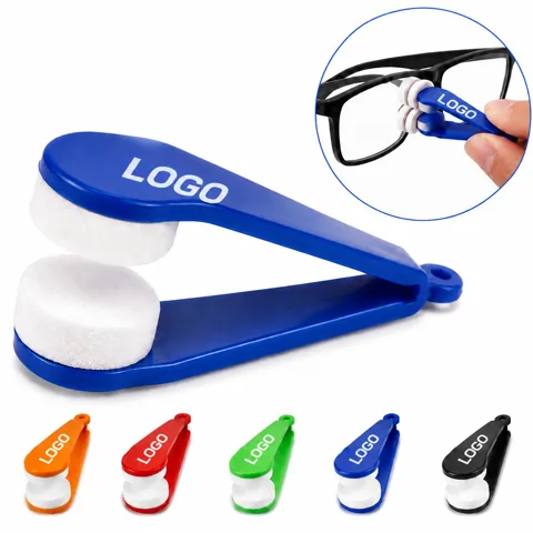 Eyewear Cleaning Clip with Soft Microfiber Pads