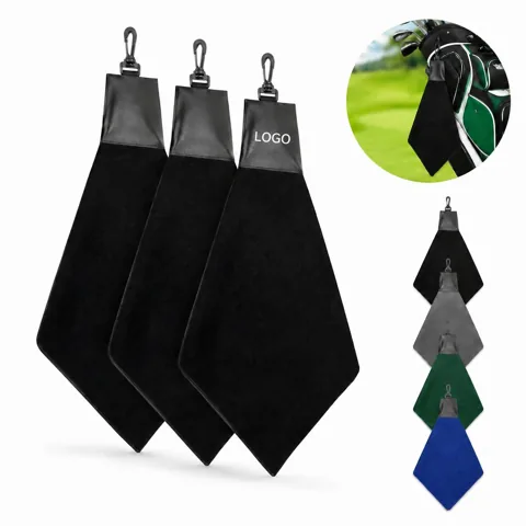 Premium Microfiber Waffle Golf Towel with Hook, High