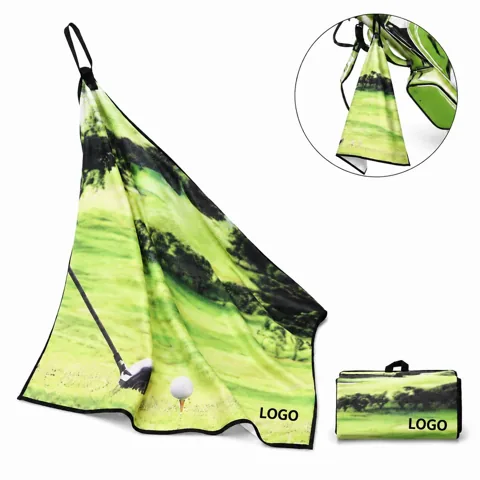 High Performance Microfiber Golf Towel with Handle Loop
