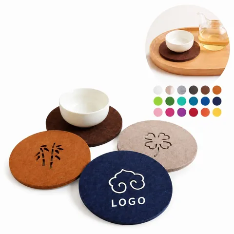 Custom Felt Coaster Absorbent Drink Mat Personalized