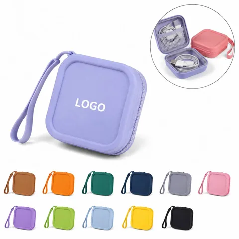 Compact Silicone Square Multipurpose Pouch for Travel