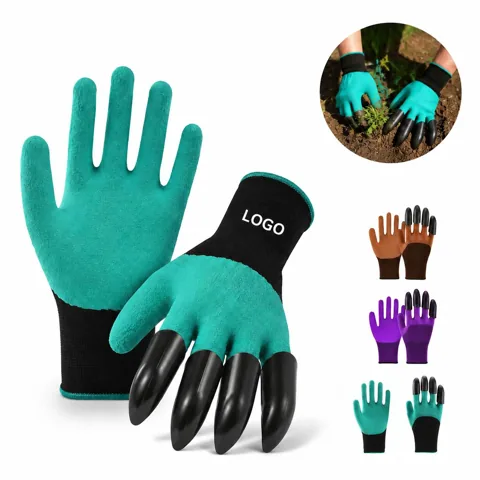 Waterproof Gardening Gloves with 4 Claws for Digging