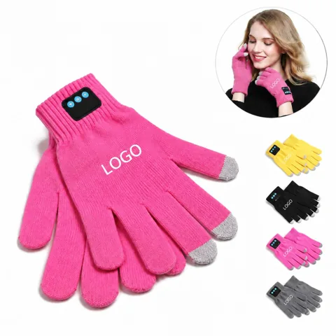 Unisex Wireless Touch Screen Knitted Gloves with Speakers