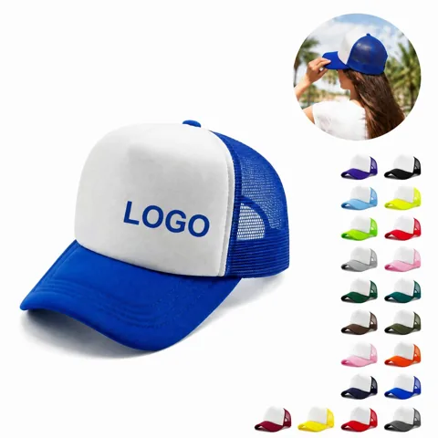 Breathable Mesh Sport Cap with Cotton Front Panel