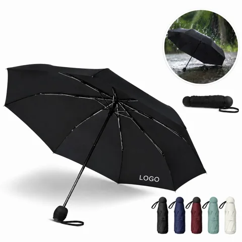 Compact Six Panel Mini Umbrella, Manual Open with UV
