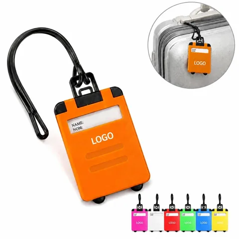 Luggage ID Tag with Clear Window, Pop Up Travel Suitcase
