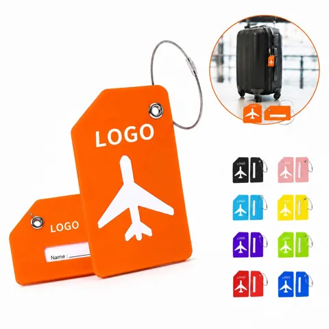 Personalized Silicone Luggage Tag with Privacy Cover