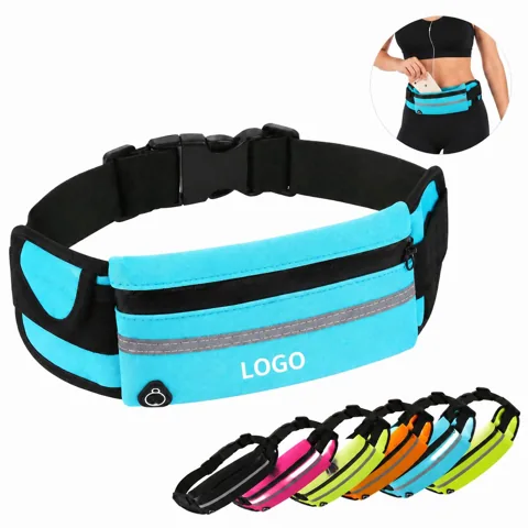 Water Resistant Waist Pack with Reflective Strip