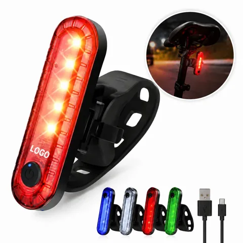 USB Rechargeable Bike Tail Light, IPX4 Waterproof, 4 Modes