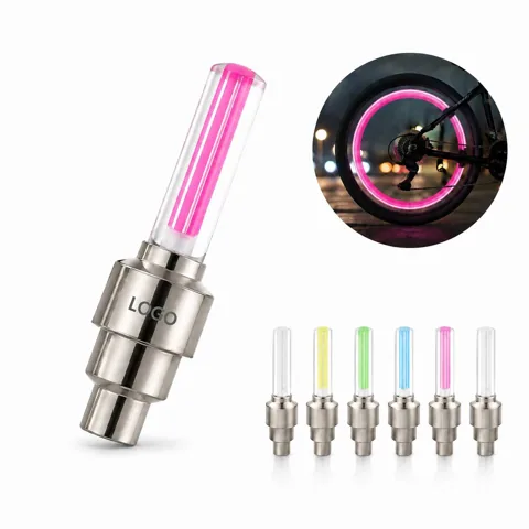 Multicolor LED Tire Valve Lights for Bike Wheel Night Safety