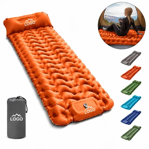 Portable Self-Inflating Camping Sleeping Pad with Foot Pump