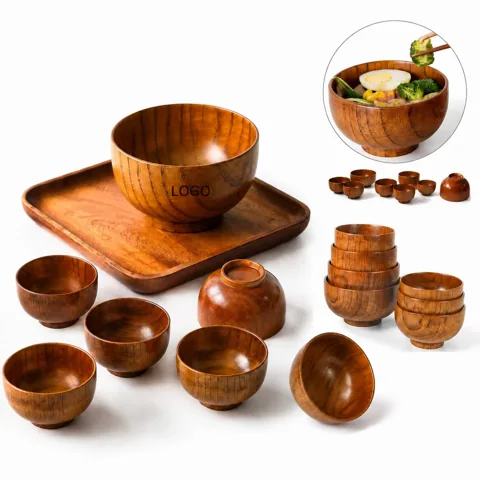 Handcrafted Natural Wood Serving Bowl for Salads, Snacks