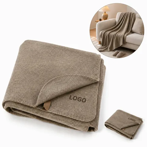 Custom Logo Fleece Throw Blanket for Brand Gifts