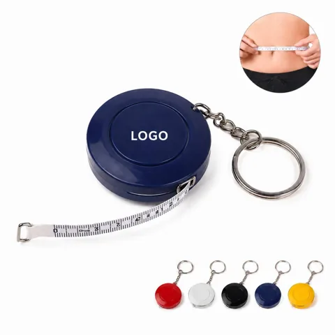 Soft Dual Scale Retractable Tape Measure Keychain
