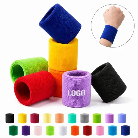 Moisture Wicking Wrist Sweatbands for Active Sports Workouts