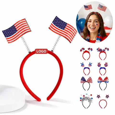Patriotic American Flag Headband for 4th of July, Comfort