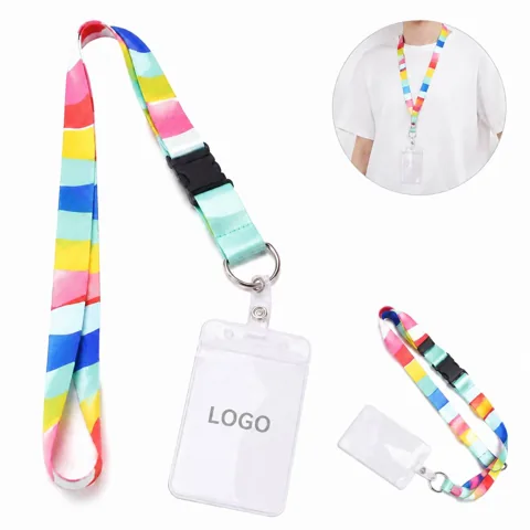 Customizable Polyester Lanyards with Clear ID Badge Holder