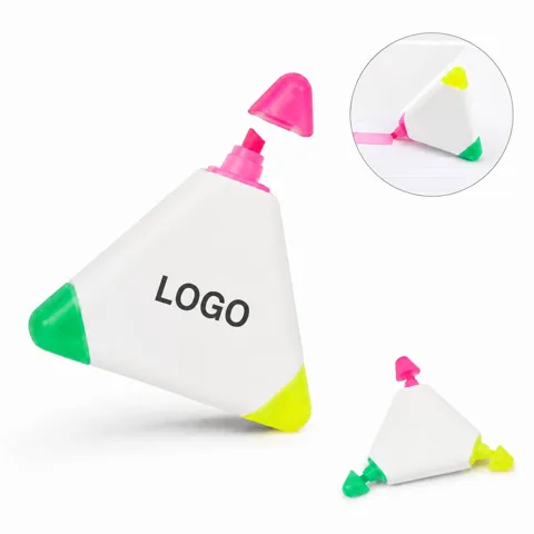 Triangular 3-Color Highlighters, Ergonomic Comfort Grip Set