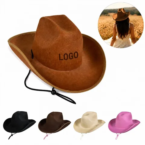 Classic Felt Cowboy Hat for Men Women Stylish Western