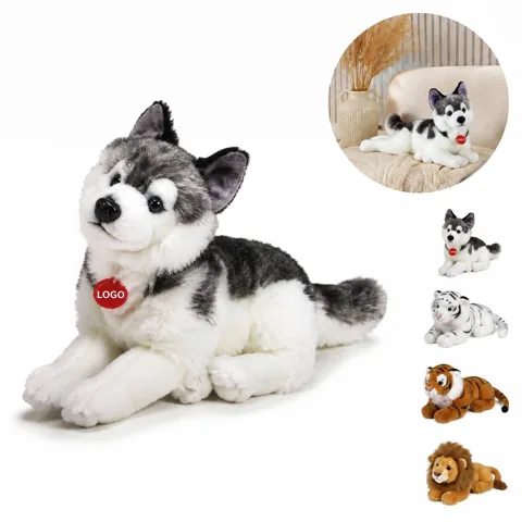 Huskie Blush Dog Toy with Attachable Collar Tag