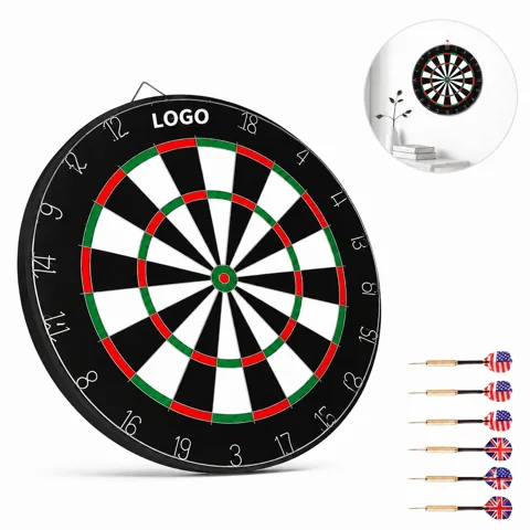 Customizable Dart Target Low Bounce Staple-Free Bullseye
