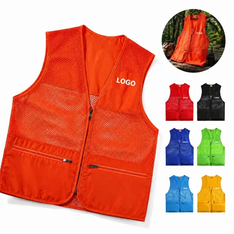 High Visibility Mesh Safety Vest with Reflective Strips