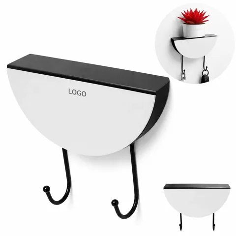 Wall Mounted Iron Coat Hook Rack Durable Space-Saving