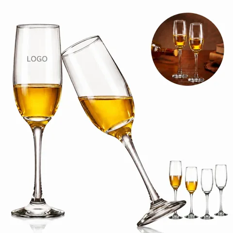 Elegant 200ml Stemless Champagne Flute Durable Glass Party