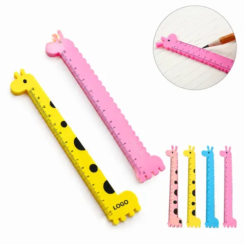 Clear Plastic Ruler with Flexible Design for School