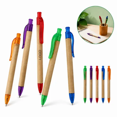 Eco Friendly Recycled Paper Ballpoint Pen, Biodegradable