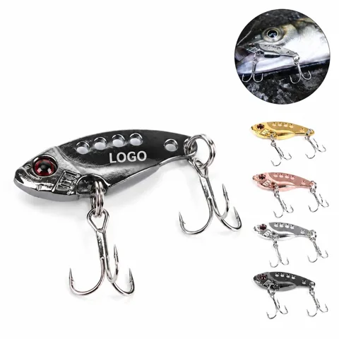 Metal Fishing Lure 3D Eyes Hook, 3.8g Fast Sinking Flash