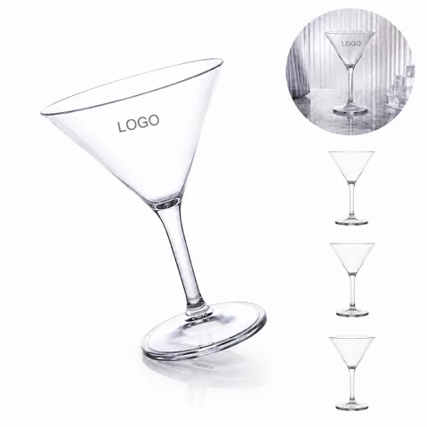 Unbreakable Crystal Clear Polycarbonate Martini Glasses