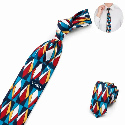 Custom Printed Necktie & Handkerchief Set Gift for Him
