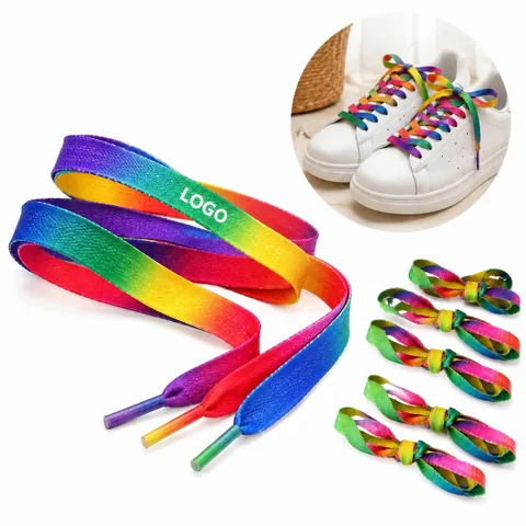 Rainbow Shoelaces for Casual Shoes - Soft