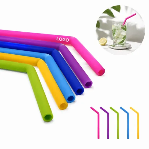 Reusable Food Grade Silicone Bendy Straws for Travel Cups