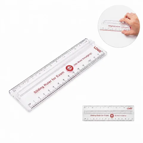 Soft Triangular Base Magnifying Ruler with Comfortable Grip