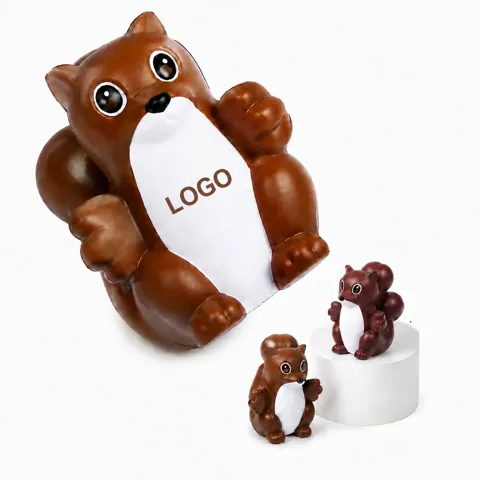 Squirrel Squeeze Stress Relief Toy, Soft Desk Companion