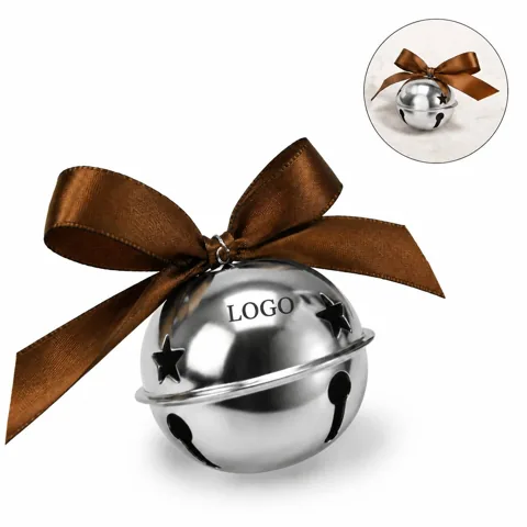 Christmas Bell Ornament with Ribbon Loop for Tree Decor