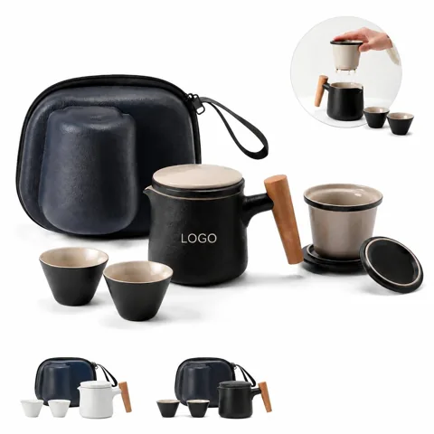 Tea Cup Duo Storage Set with 2 Cups & Bag, 2 Colors