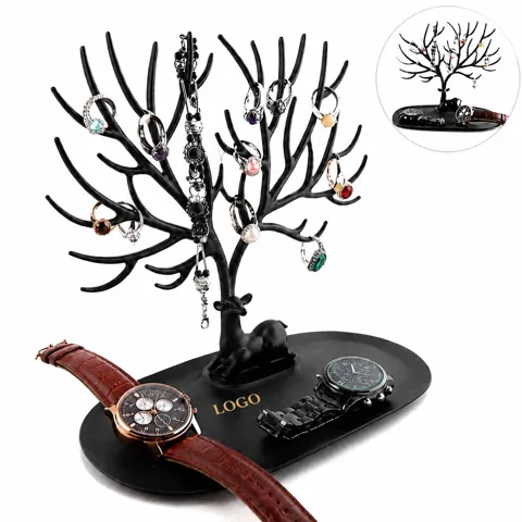 Deer Antler Jewelry Display Tree Organizer with Branches
