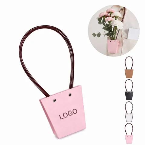 Luxury Paper Tote Bags with Metal Buckle Extended Handles