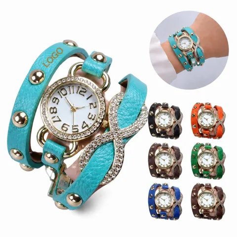 Women's Genuine Leather Watch Classic Round Dial Elegant