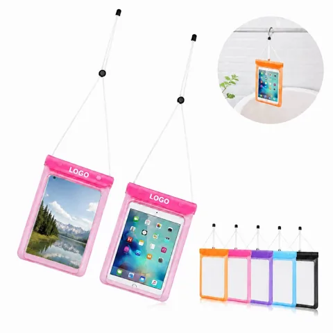 Waterproof PVC Pouch for Smartphone and Tablet with Lanyard